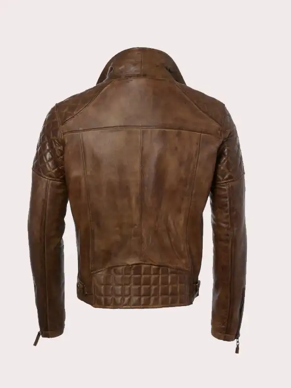 Mens Brown Leather Motorcycle Jacket Jackets Junction