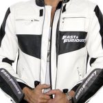 Fast and Furious 7 Vin Diesel White Leather Jacket