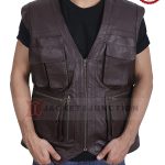 Jurassic World Chris Pratt Owen Grady Leather Vest