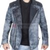 Denim and Leather Biker Jacket