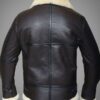 Mens Pilot Aviator RAF B3 Bomber Leather Jacket Dark Brown 3