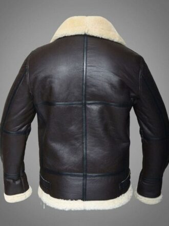 Buy Mens RAF Sheepskin Leather Flying Jacket Dark Brown