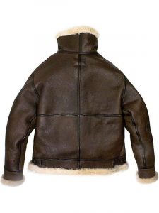 Mens B3 Bomber Aviator WWII Shearling Sheepskin Leather Jacket