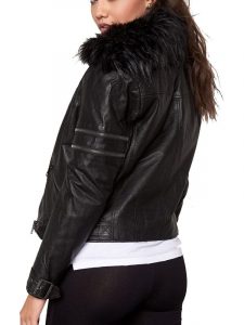 Shop Womens Cafe Racer Leather Motorcycle Jacket Black