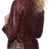 Womens Fashion Designer Leather Jacket Chocolate Brown 2