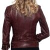 Womens Fashion Designer Leather Jacket Chocolate Brown 3