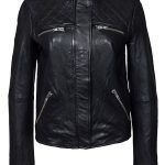 Womens Fashion Designer Quilted Leather Jacket Black