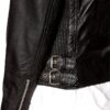 Womens Fashion Designer Real Leather Jacket Black 03