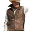 John Dutton Quilted Brown Vest