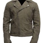 Men's Suede Leather Motorcycle Jacket