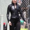 Quilted Black Leather Jacket worn by Evan Rachel Wood in Westworld Season 3