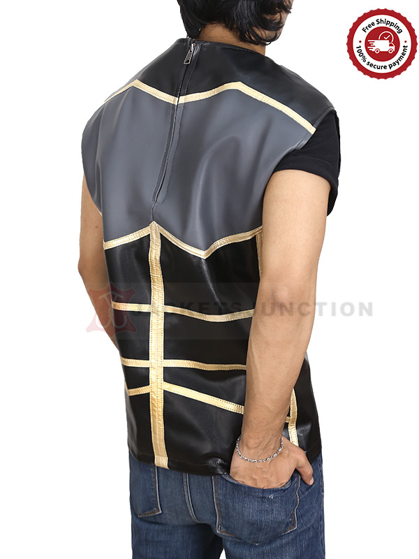 Seth Rollins WWE Leather Black Slimfit Vest