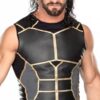 Seth Rollins WWE Black Slimfit Leather Vest