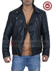 WWE Finn Balor Black Leather Jacket with Balor Club Logo