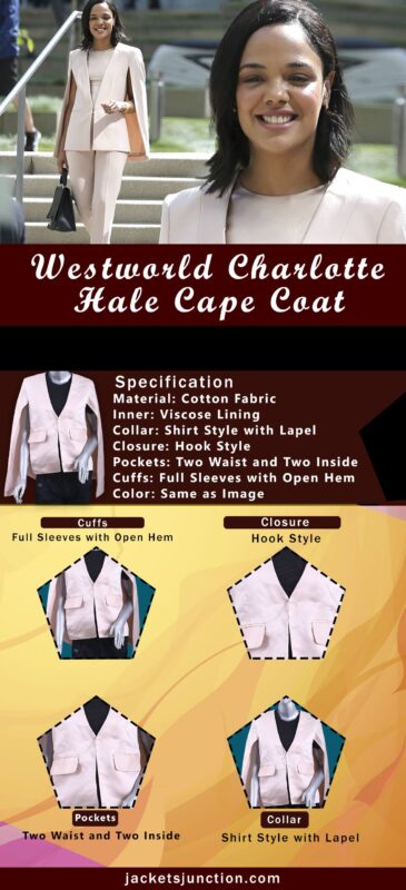 Westworld Charlotte Hale Cape Coat Infographic