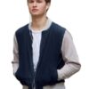 Ansel Elgort Baby Driver Varsity Jacket for Men