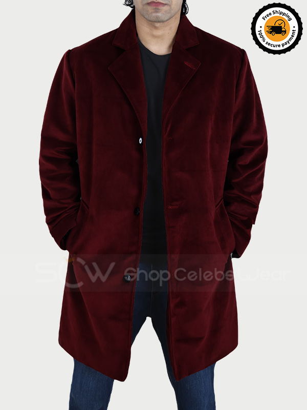 Peter Capaldi Twelfth Doctor Velvet Coat - Maroon Coat