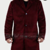 Velvet Maroon Coat For Mens