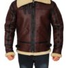 Mens Brown Bomber Leather Jacket