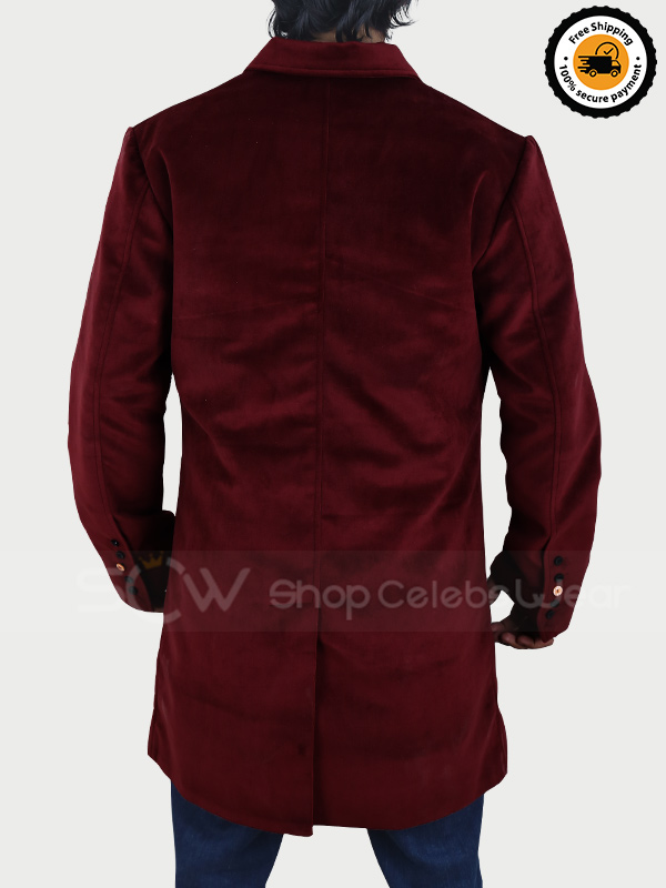 Mens Velvet Mid Length Coat