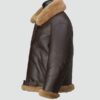 Mens RAF Brown Shearling Leather Jacket