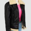 Womans Black Bomber Jacket