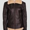 Women Shearling Aviator Bomber Jacket