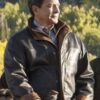 Gil Birmingham Yellowstone Brown Leather Jacket