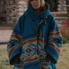 Kelly Reilly Yellowstone Blue Hooded Coat