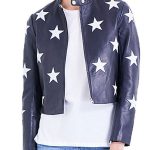 Cheryl Blossom Riverdale Star Printed Leather Jacket