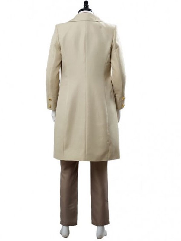 Good Omens Michael Sheen Off White Cotton Coat