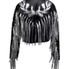 MARGOT ROBBIE BIRDS OF PREY BLACK FRINGE JACKET