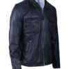 Mens Black Real Leather Jacket