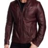 Oliver Red Aviator Cafe Racer Leather Jacket