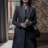 Outlander S03 Claire Randall Grey Wool Coat