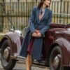 Outlander Season 03 Caitriona Balfe Grey Trench Coat