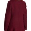 Riverdale S04 Camila Mendes Fur Collar Maroon Coat