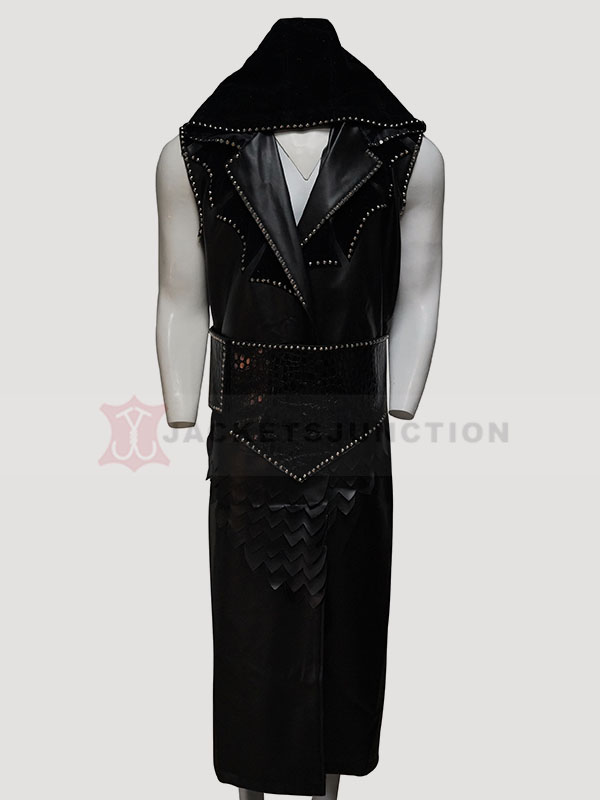 THE UNDERTAKER BLACK LEATHER VEST