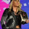 WWE Diva Toni Storm Black Leather Studs Jacket