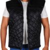 WWE John Cena Black Quilted Vest