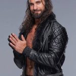 WWE Seth Rollins Black Leather Jacket