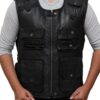 WWE Superstar Roman Reigns Black Leather Vest