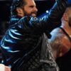 WWE Superstar Seth Rollins Fur Collar Black Leather Jacket