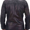 Black Leather Biker Jacket Furcliff Double Face Black Shearling Leather Coat for Mens