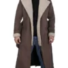 Doom Patrol Negative Man Brown Shearling Coat