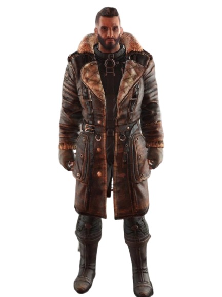 Elder Maxson Leather Battlecoat Jacket