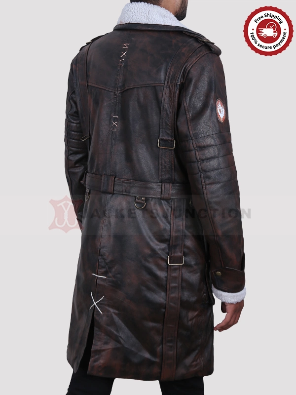 Fallout 4 Elder Maxson Brown Leather Battlecoat