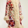 Hannah Floral Embroidered Shearling Coat Foe Women's