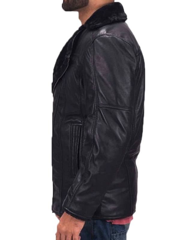 Furcliff Double Face Leather Coat for Mens