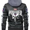 Mens Hooded Black Punisher Halloween Jacket